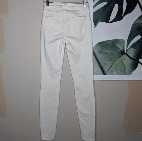 L'AGENCE Marguerite Skinny High Rise White Jeans - Picture 5 of 8